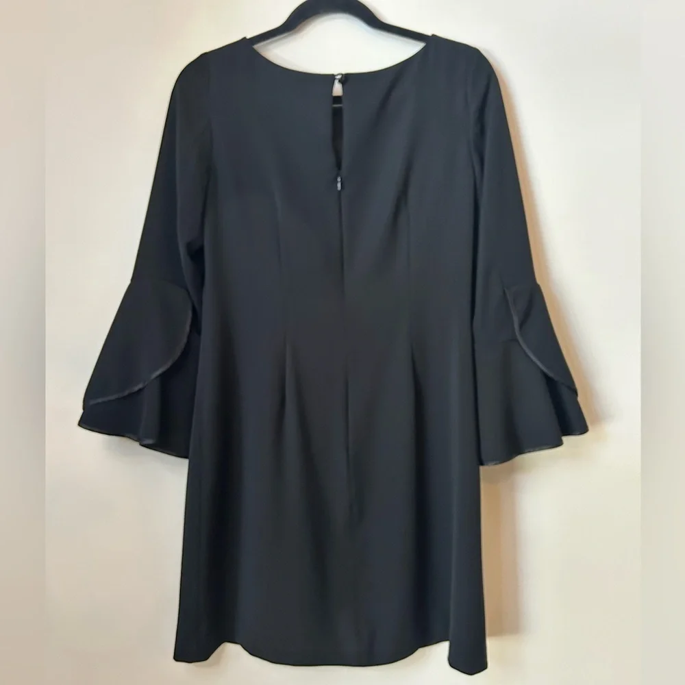 WHITE House Black‎ Market Ruffle Bell Sleeve Sheath Dress Women's 4